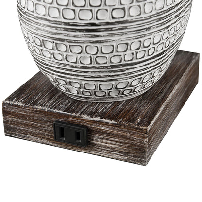 Lampes de table KAWOTI à commande tactile avec ports USB (lot de 2)