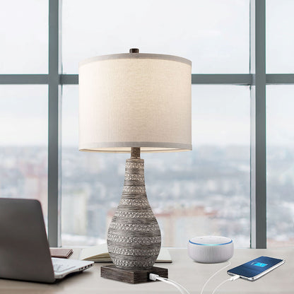 Lampes de table KAWOTI à commande tactile avec ports USB (lot de 2)