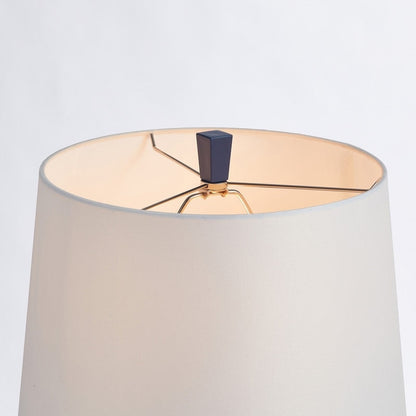 Lampe de table bleue KAWOTI 27 avec abat-jour en tissu