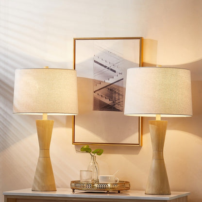 Ensemble de 2 lampes de table KAWOTI 27 à l'aspect vieilli