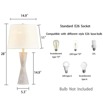 Ensemble de 2 lampes de table KAWOTI 27 à l'aspect vieilli