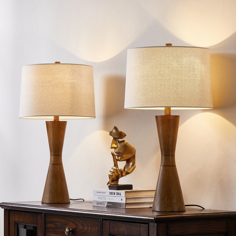 Ensemble de 2 lampes de table KAWOTI 27 à l'aspect vieilli