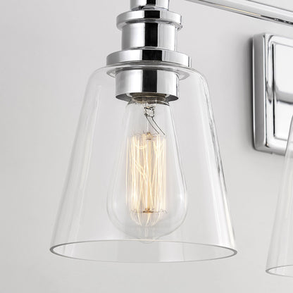 Applique murale KAWOTI à 4 lumières avec abat-jour en verre