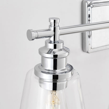 Applique murale KAWOTI à 4 lumières avec abat-jour en verre