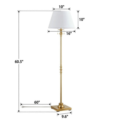 Lampadaire KAWOTI 60,5'' à 2 lumières avec abat-jour en tissu Empire