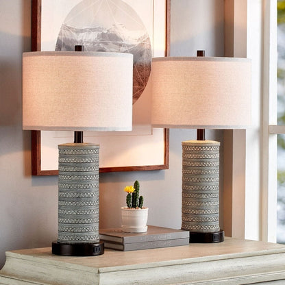 Lampes de table KAWOTI à commande tactile avec ports USB (lot de 2)