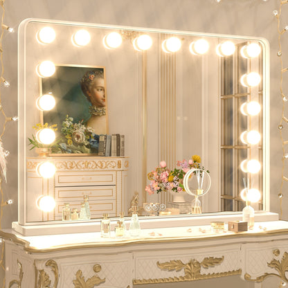 Miroir de maquillage Keonjinn à LED style Hollywood avec 15/18 LED