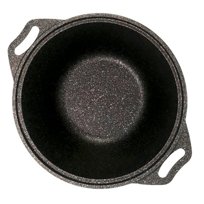 Casserole antiadhésive KUKMARA Granit Ultra en aluminium effet marbre avec couvercle en verre