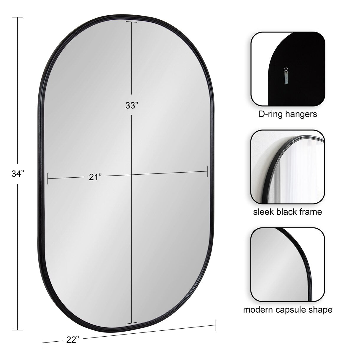 Miroir mural encadré Kate et Laurel Caskill Capsule