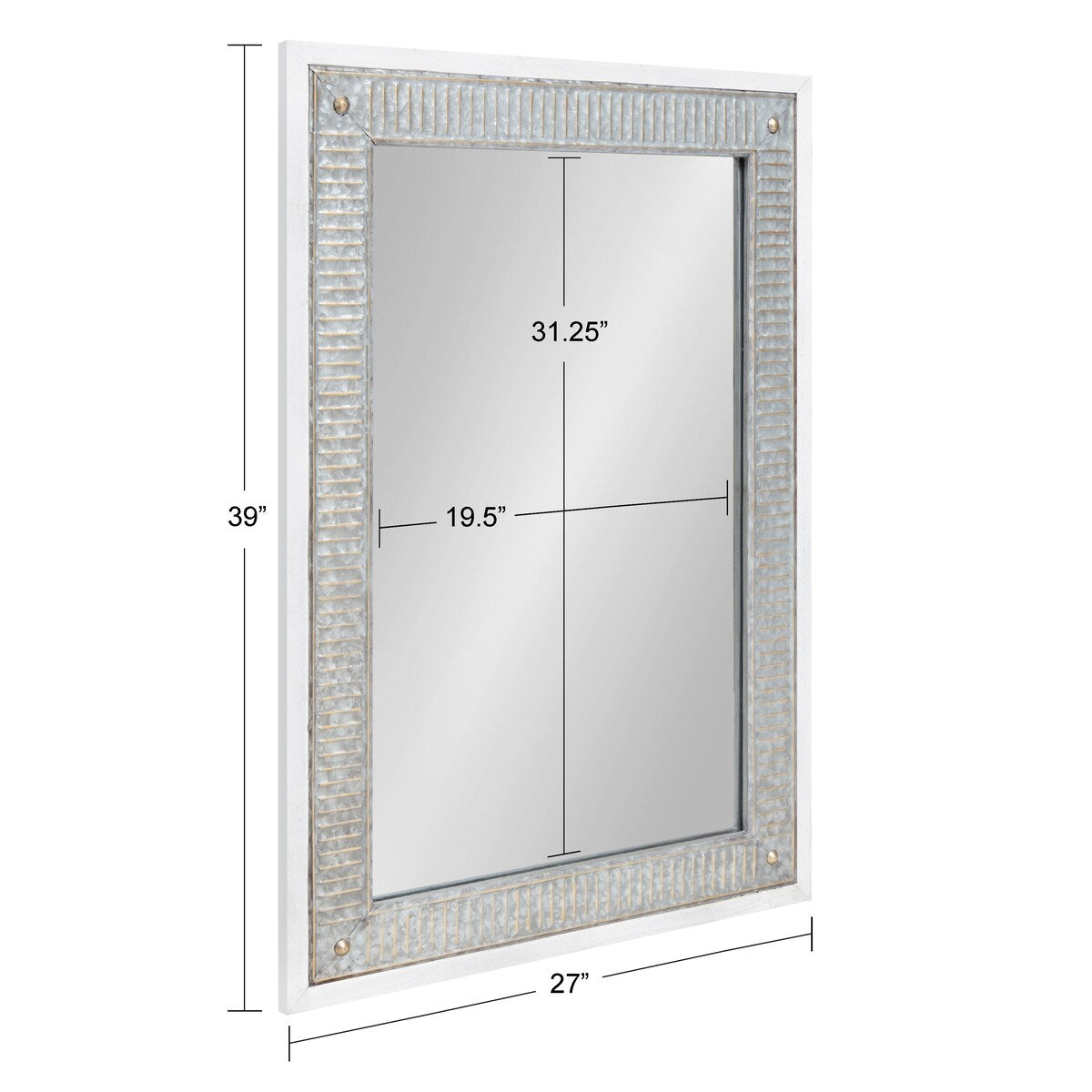 Miroir mural en bois et métal Kate et Laurel Deely