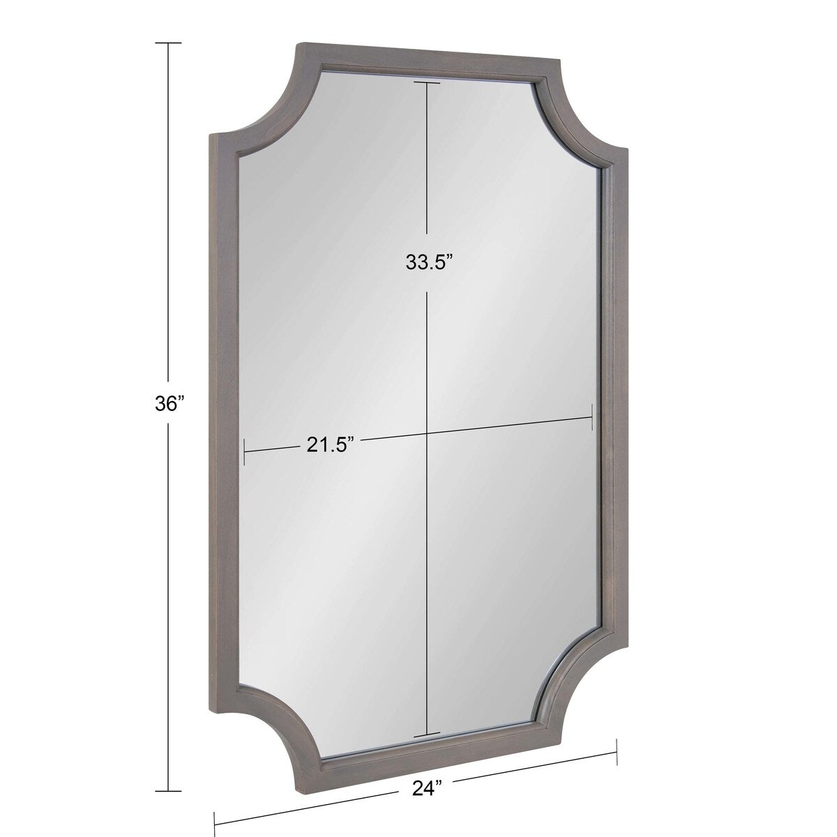 Miroir à cadre en bois festonné Kate et Laurel Hogan