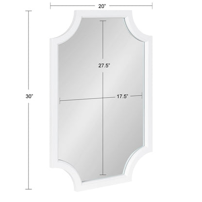 Miroir à cadre en bois festonné Kate et Laurel Hogan
