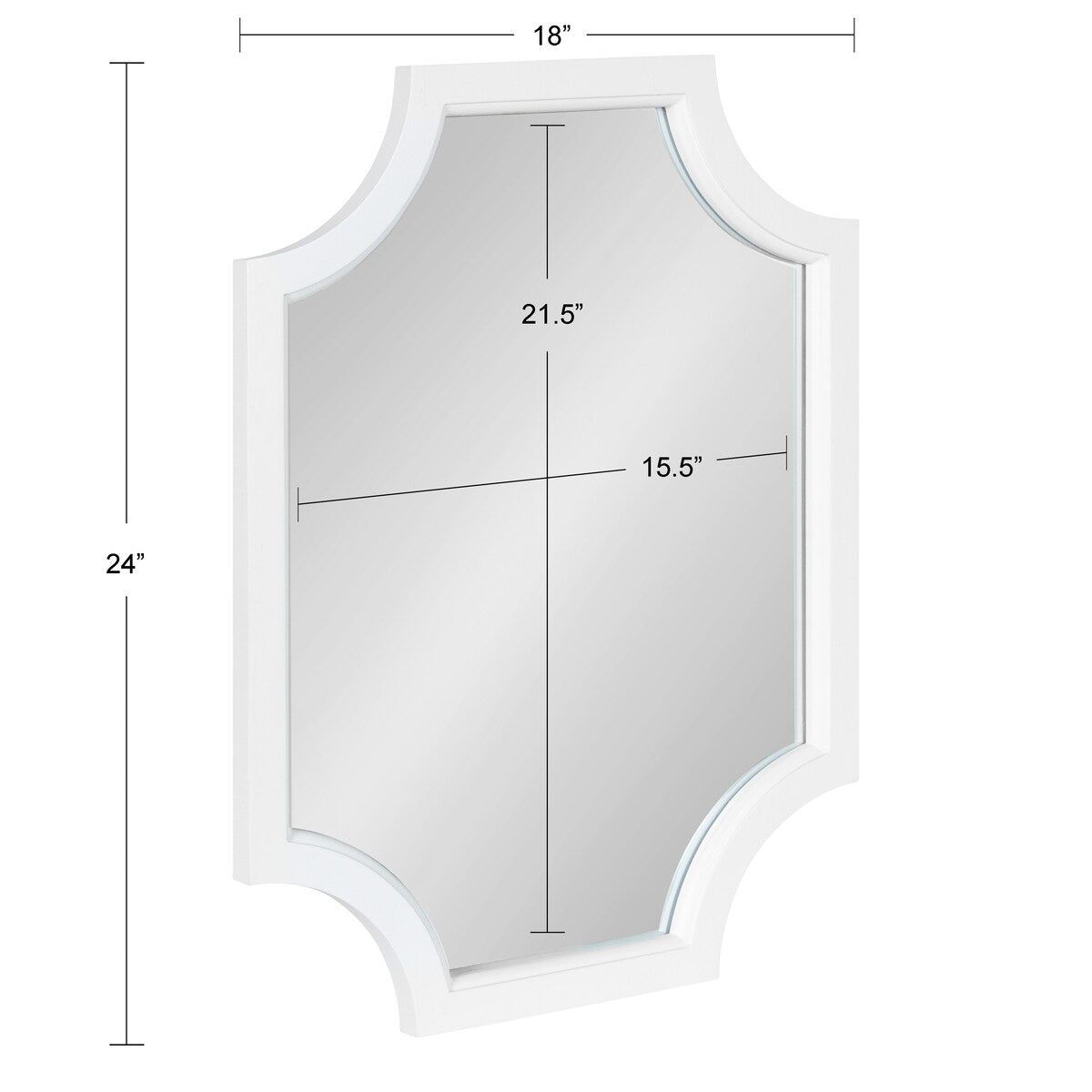 Miroir à cadre en bois festonné Kate et Laurel Hogan
