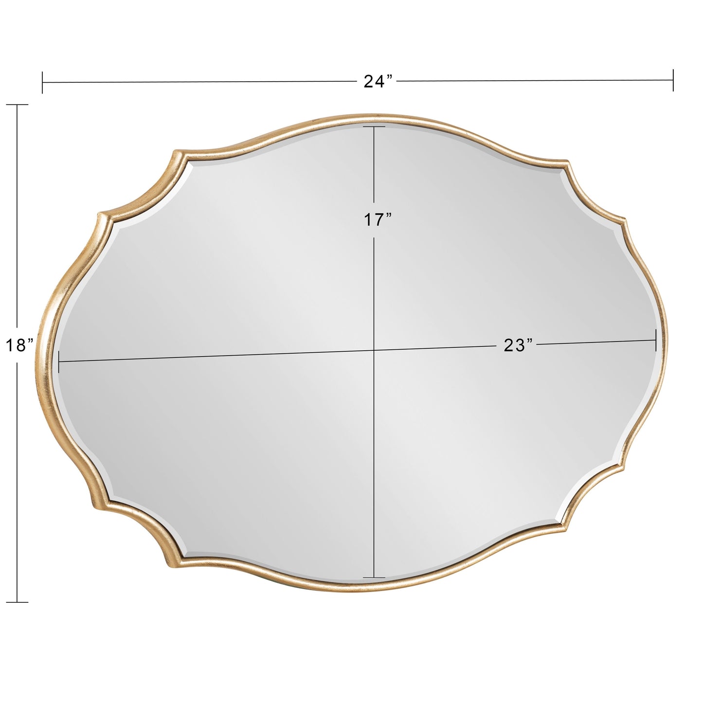 Miroir mural ovale festonné Kate and Laurel Leanna