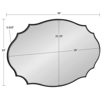 Miroir mural ovale festonné Kate and Laurel Leanna