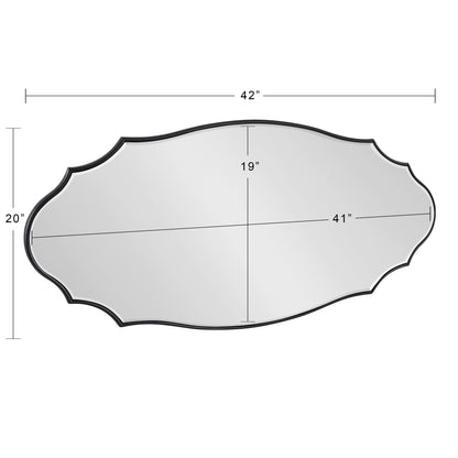 Miroir mural ovale festonné Kate and Laurel Leanna