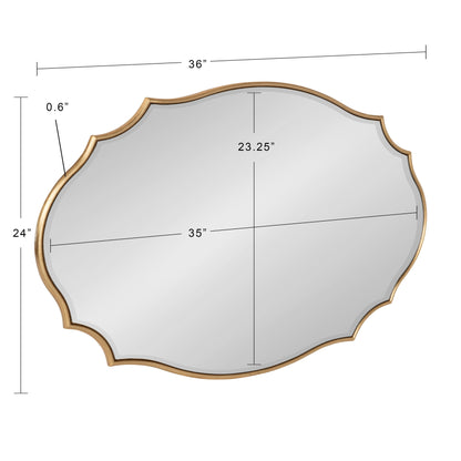 Miroir mural ovale festonné Kate and Laurel Leanna
