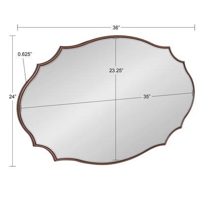 Miroir mural ovale festonné Kate and Laurel Leanna