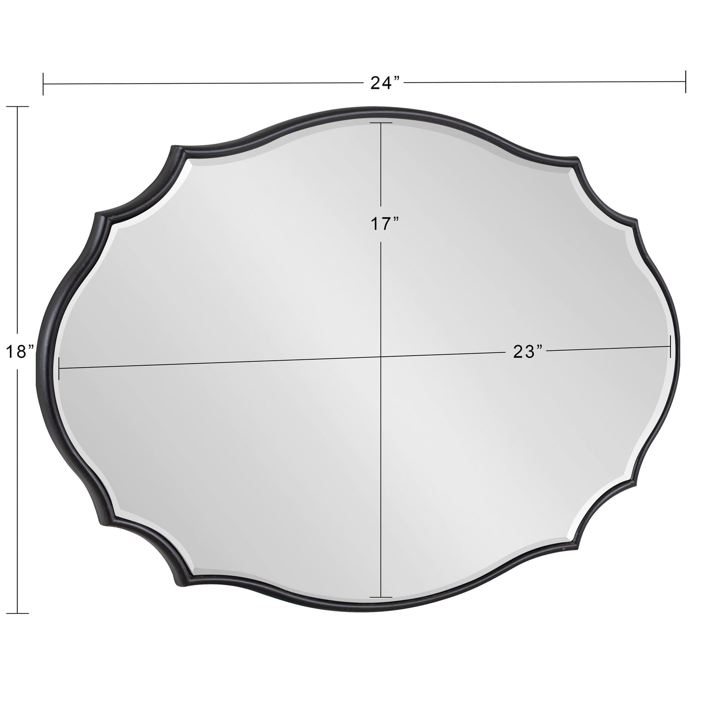 Miroir mural ovale festonné Kate and Laurel Leanna