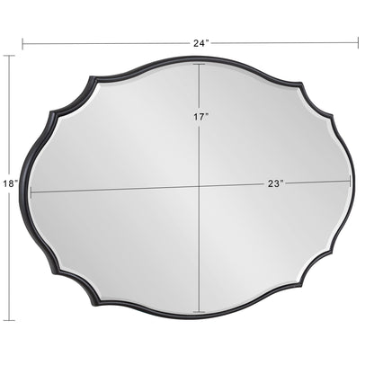 Miroir mural ovale festonné Kate and Laurel Leanna