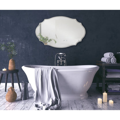 Miroir mural ovale festonné Kate and Laurel Leanna