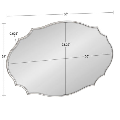 Miroir mural ovale festonné Kate and Laurel Leanna