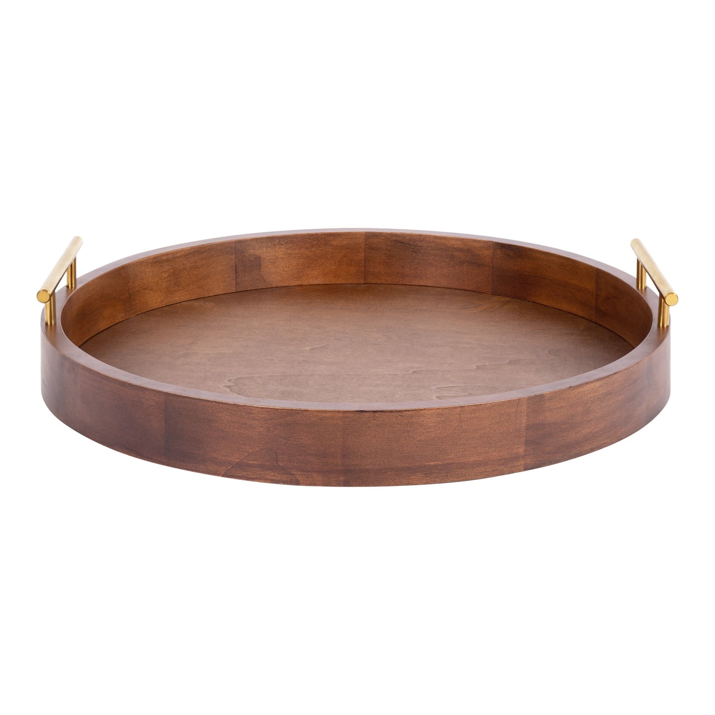 Plateau décoratif rond Kate and Laurel Lipton avec poignées en métal