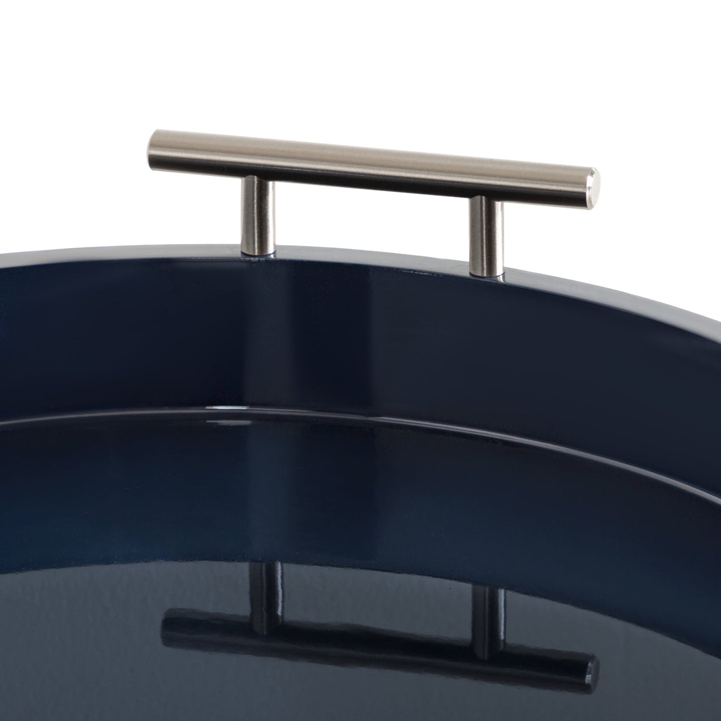 Plateau décoratif rond Kate and Laurel Lipton avec poignées en métal