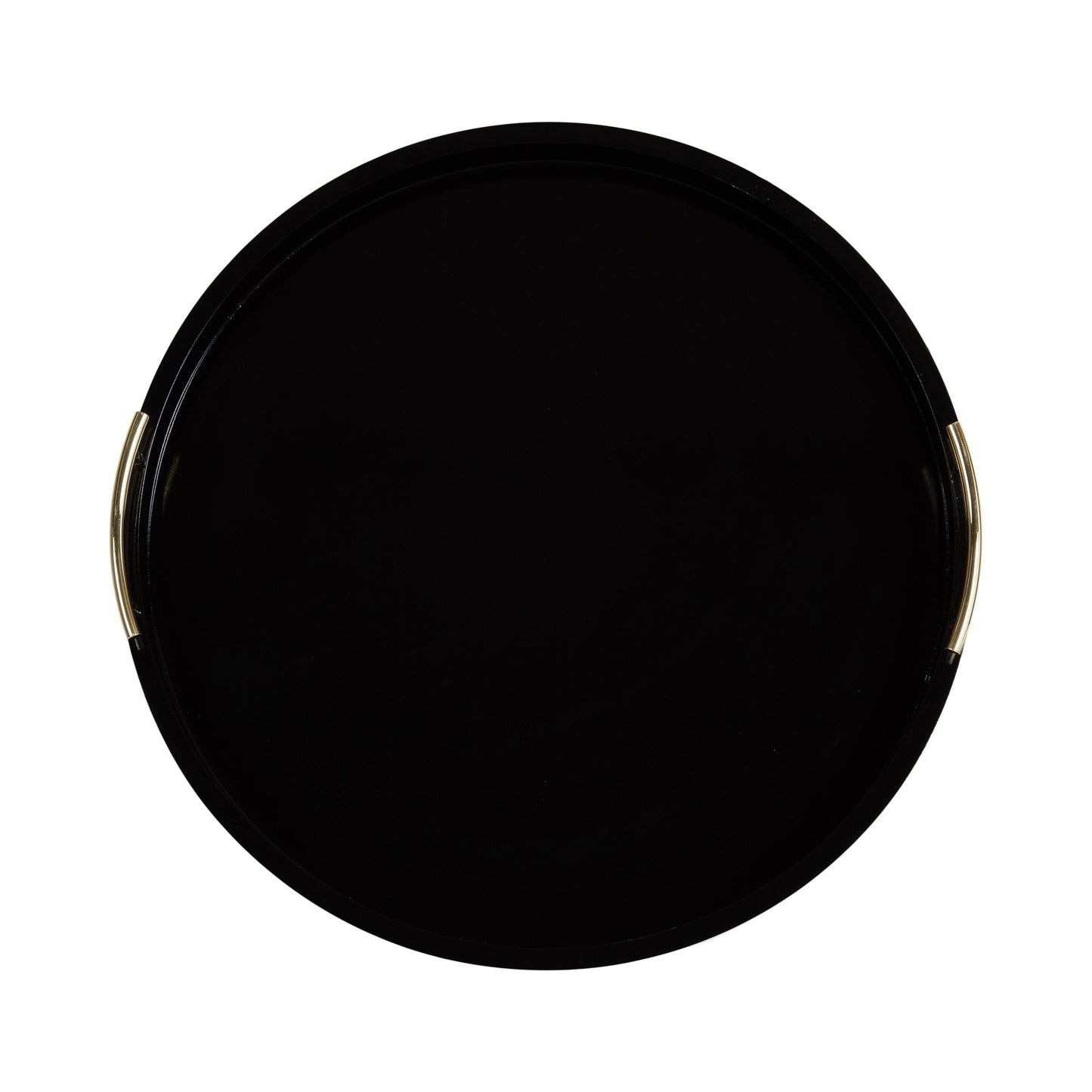 Plateau décoratif rond Kate and Laurel Lipton avec poignées en métal