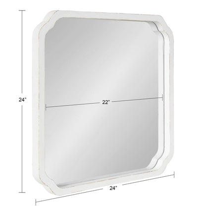 Miroir mural carré en bois Kate et Laurel Marston