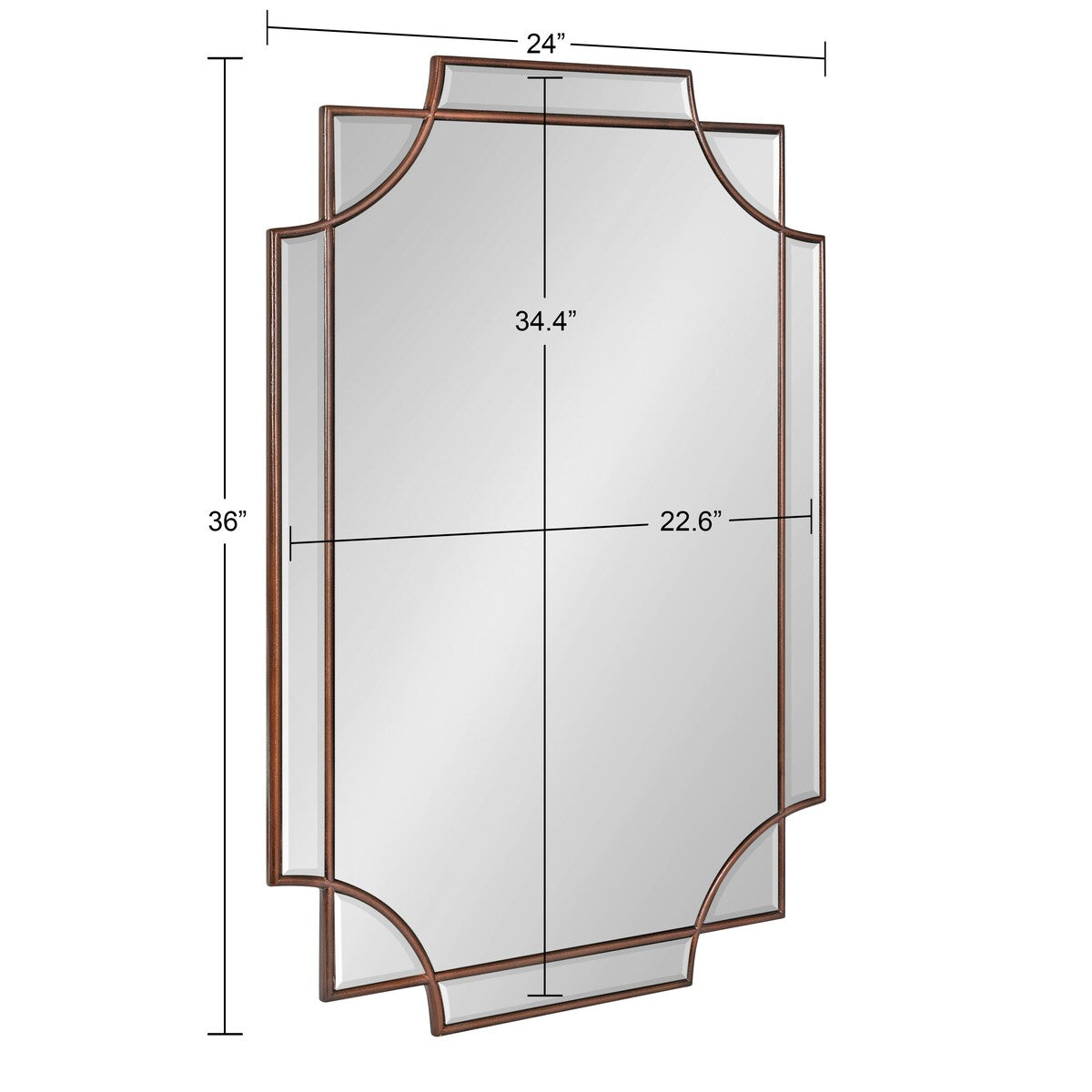 Miroir mural décoratif encadré traditionnel Kate and Laurel Minuette