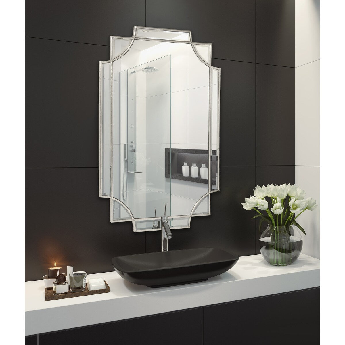 Miroir mural décoratif encadré traditionnel Kate and Laurel Minuette