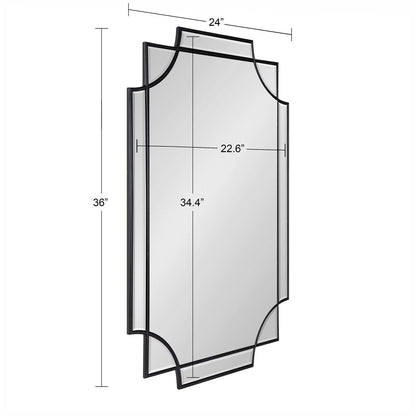Miroir mural décoratif encadré traditionnel Kate and Laurel Minuette