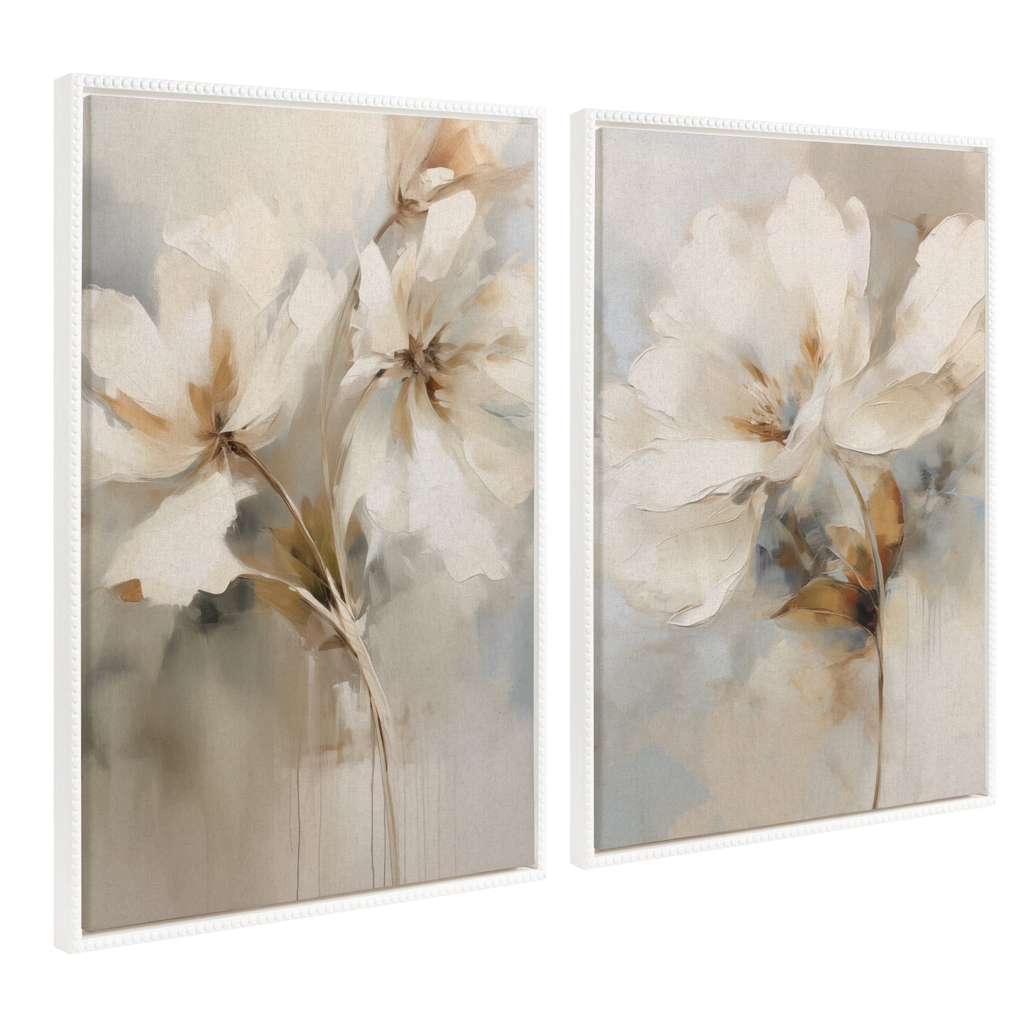 Toile abstraite botanique perlée Kate et Laurel Sylvie