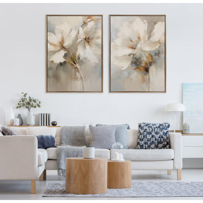 Toile abstraite botanique perlée Kate et Laurel Sylvie