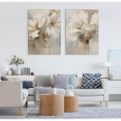 Toile abstraite botanique perlée Kate et Laurel Sylvie