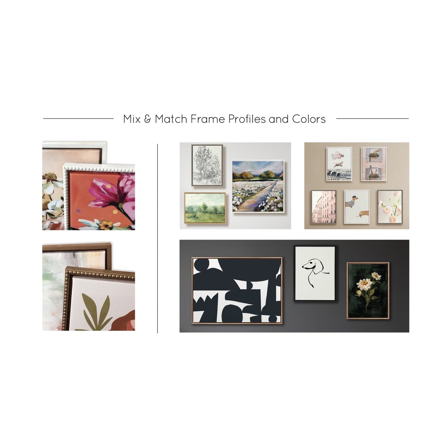 Toile abstraite botanique perlée Kate et Laurel Sylvie