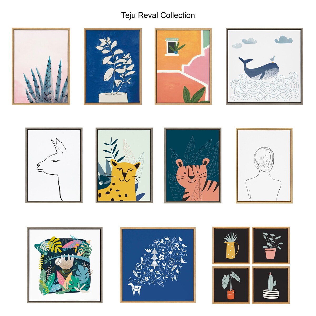 Ensemble de toiles encadrées Kate et Laurel Sylvie Modern Circles par Teju Reval