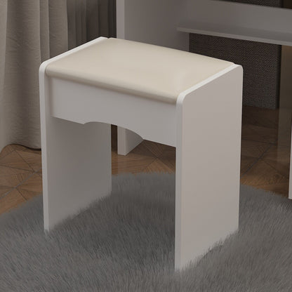 Ensemble coiffeuse Kerrogee avec miroir lumineux réglable et tabouret - 39,4 cm (L) x 19,7 cm (l) x 53,5 cm (H)