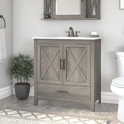 Meuble-lavabo Key West 32W avec lavabo par Bush Furniture