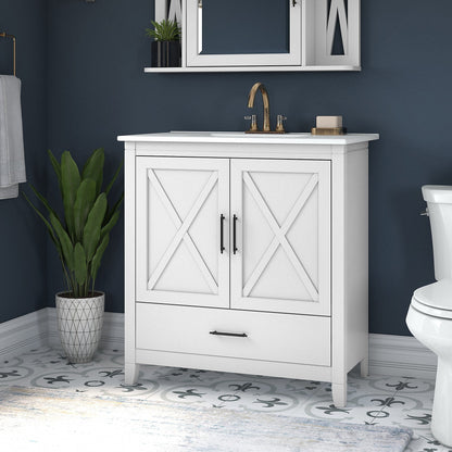 Meuble-lavabo Key West 32W avec lavabo par Bush Furniture
