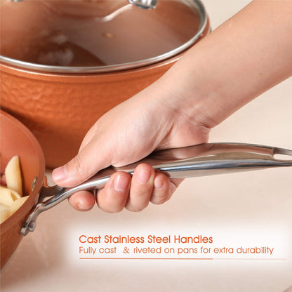 Ensemble de 12/30 pièces de batterie de cuisine antiadhésive à induction Kitchen Academy