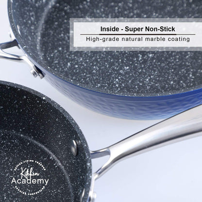 Batterie de cuisine en granit, ensemble de casseroles antiadhésives, ensemble de 12/15/30 pièces