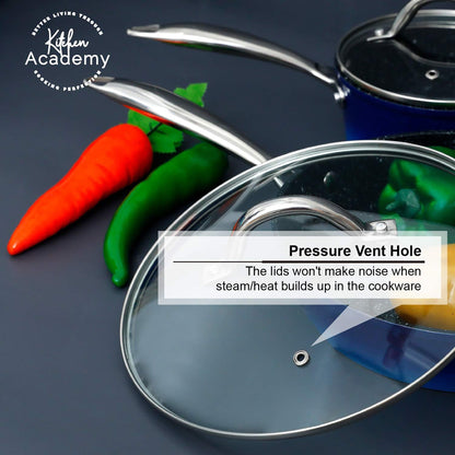 Batterie de cuisine en granit, ensemble de casseroles antiadhésives, ensemble de 12/15/30 pièces