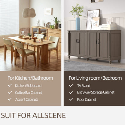 Buffet de cuisine, meuble bar à café, meuble de rangement d'appoint