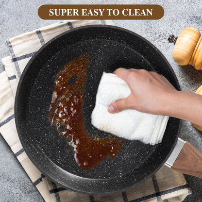 Batterie de cuisine en granit, ensemble de casseroles antiadhésives, ensemble de 12/15/30 pièces