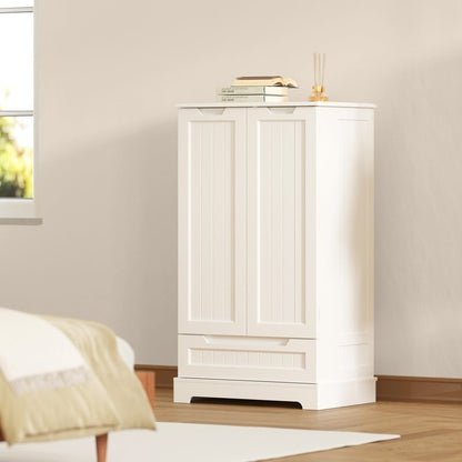 Armoire de rangement de cuisine, meuble de rangement de salle de bain autoportant avec 2 portes et tiroirs