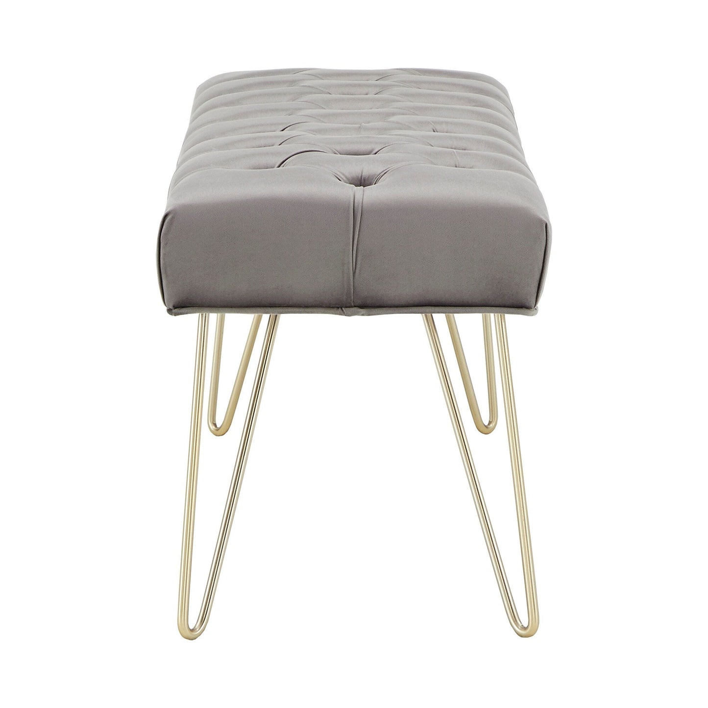 Banc capitonné en velours Klaus par iNSPIRE Q Bold