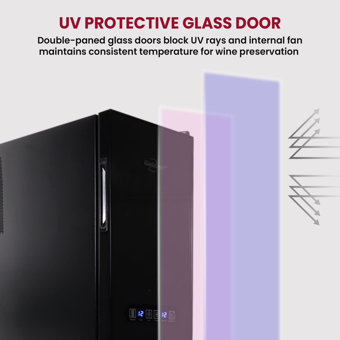 Cave à vin Koolatron Slim à double zone, 18 bouteilles, pose libre