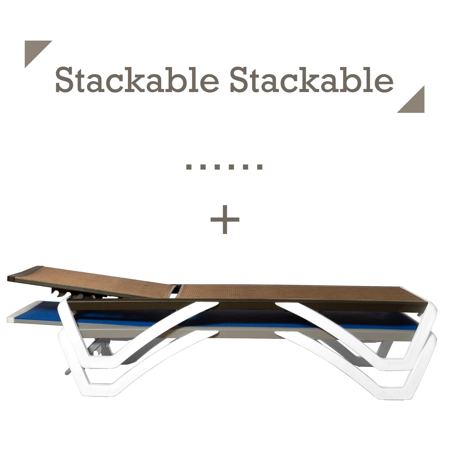 Chaise longue de patio inclinable et réglable Kozyard Alan, pieds entièrement plats en aluminium et résine de polypropylène